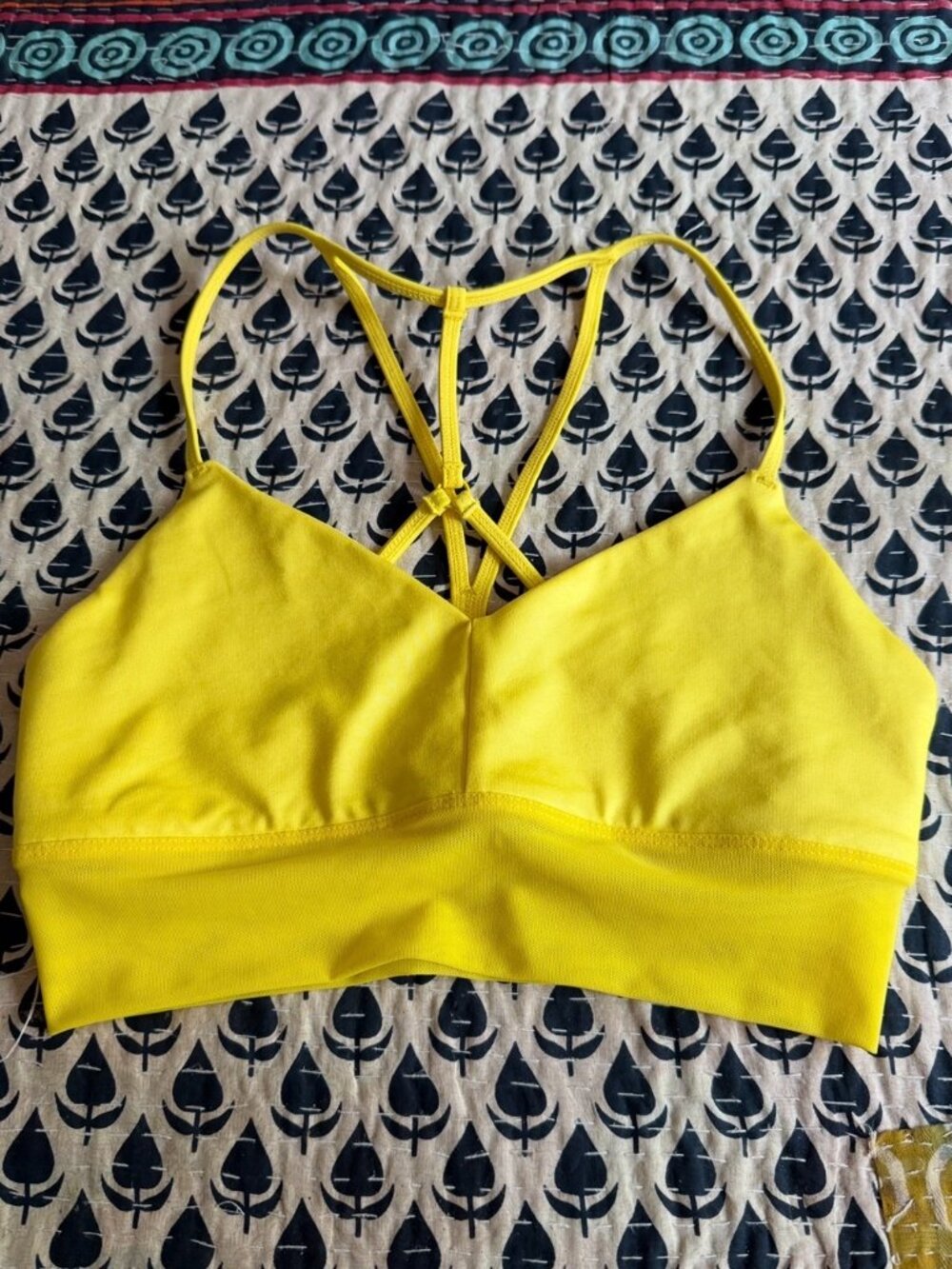 Alo Yoga Yellow Yoga Bra - XS
